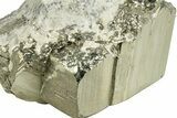 Striated, Cubic Pyrite Crystal - Peru #256163-2